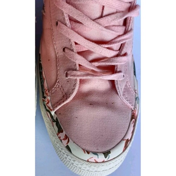 Converse One Star Ox Junior Girls Sneakers Size 7 Pastel Pink Floral Shoes - Picture 9 of 9